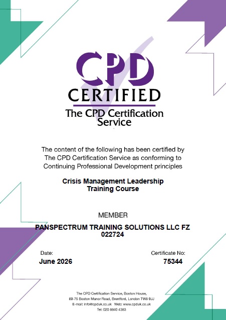 Crisis Management Leadership CPD Certificate